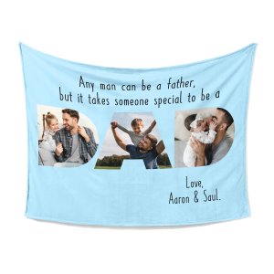 Customized Dad Photo Blanket Best Gift For Father