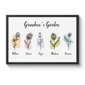 Grandma's Garden Custom Framed Print