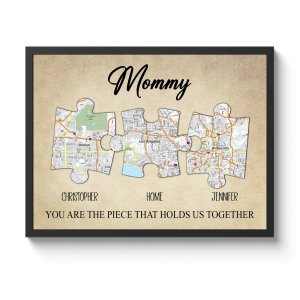 Mom You Are The Piece That Holds Us Together Custom Framed Print