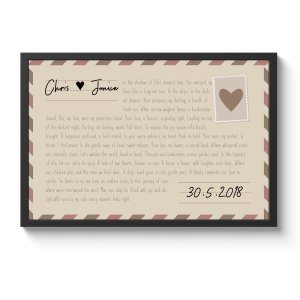 Song Lyric Gifts Letter Custom Framed Prints