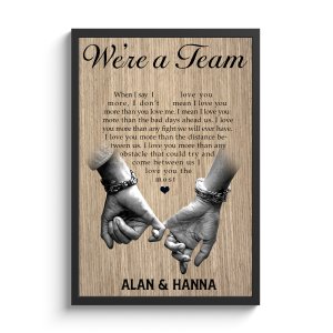 We Are A Team Custom Framed Print