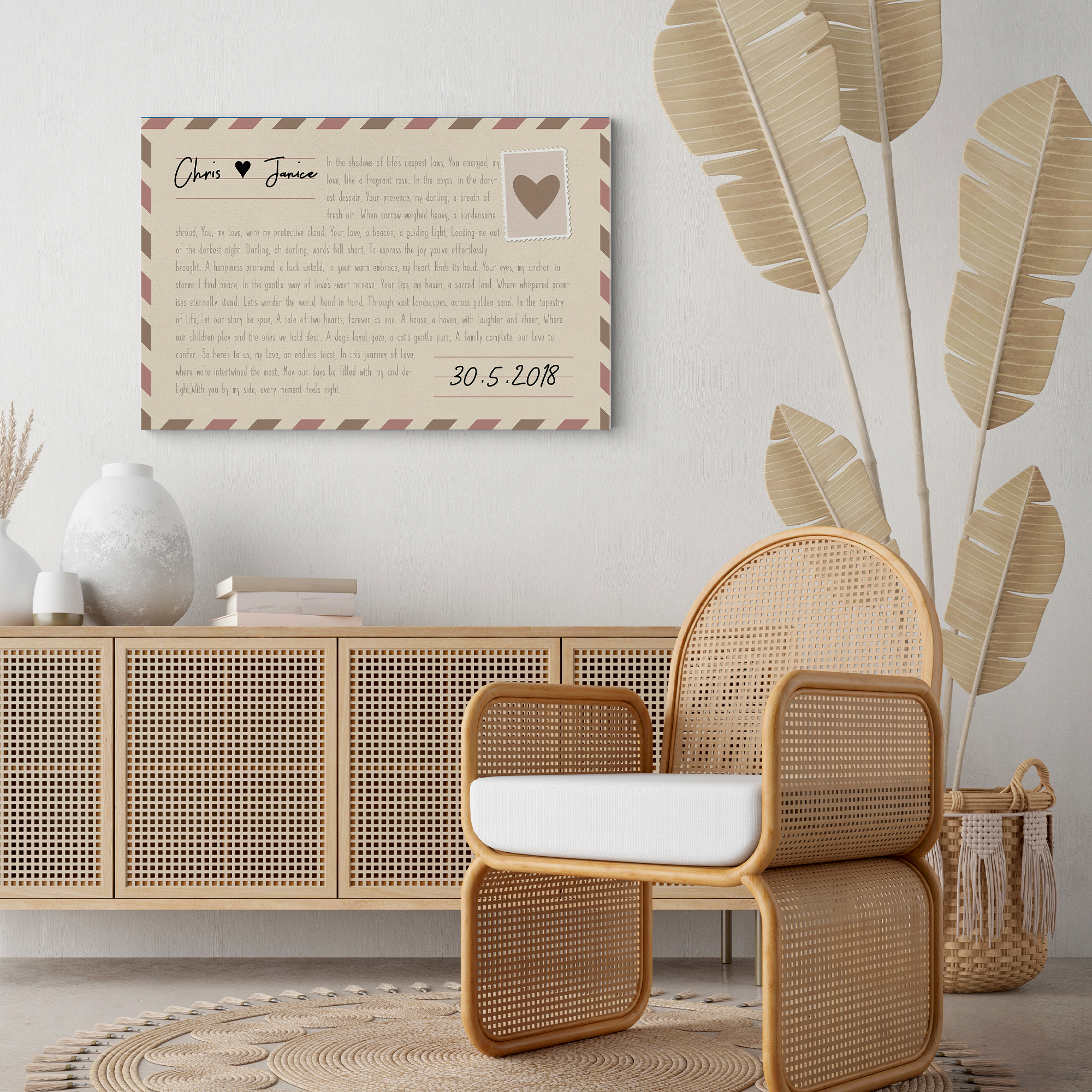 Letter Song Lyric Gifts Custom Canvas Prints With Words - Image 4