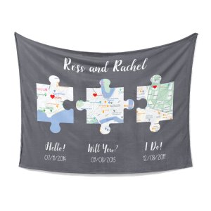 Custom Blanket Print Hello! Will You? I Do! 