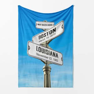 Family Name Street Sign Custom Blanket