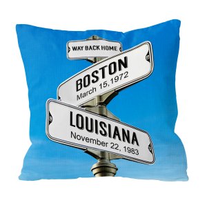 Family Name Street Sign Custom Pillow