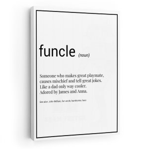 Funcle Meaning Custom Canvas Print