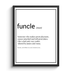 Funcle Meaning Custom Wall Framed Print