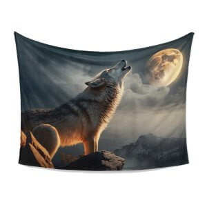 Wolf Alpha Animal Custom Blanket