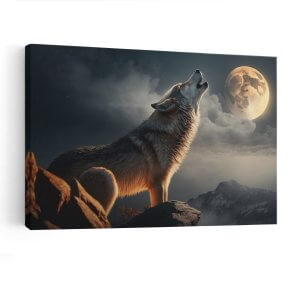 Wolf Alpha Canvas Art Prints Custom