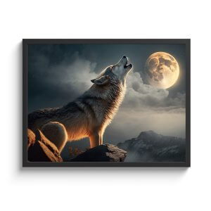 Wolf Alpha Framed Art Prints Custom