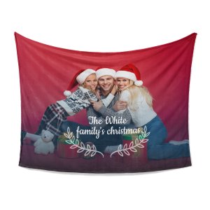 Personalized Christmas Custom Blanket With Family Photos