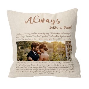 Song Lyric Picture Wedding Custom Pillow