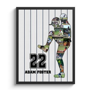 Baseball Collage Photo Personalized Framed Print