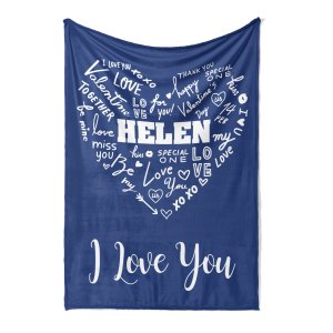 Personalized Blanket With Name Valentine's Gift