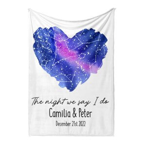 The Night We Say I Do Custom Blanket