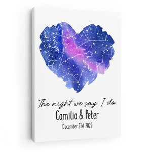 The Night We Say I Do Custom Canvas Print