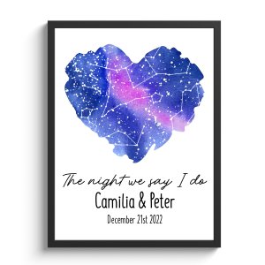 The Night We Say I Do Custom Framed Print