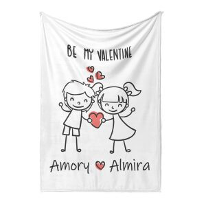 Be Mine Valentine Custom Name Blanket