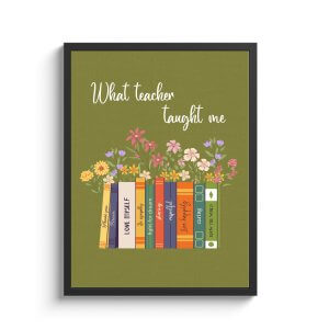 Bookshelf Custom Framed Print Lovely Gift For Teacher