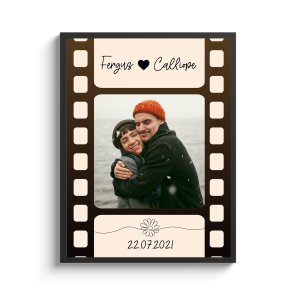 Custom Engraved Name and Text Camera Roll Framed Print