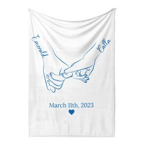 Custom Holding Hands Blanket