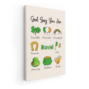 God Says You Are St Patrick's Day Gift Custom Blanket