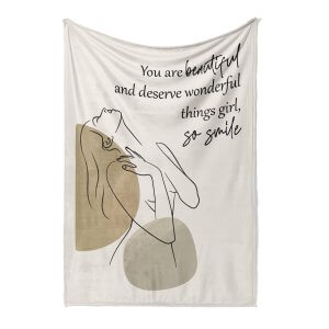 Lovely Custom Quote Blanket Aesthetic Gift For Girl