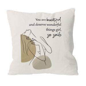 Lovely Custom Quote Pillow Aesthetic Gift For Girl