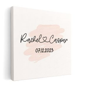 Name And Date Custom Canvas Print
