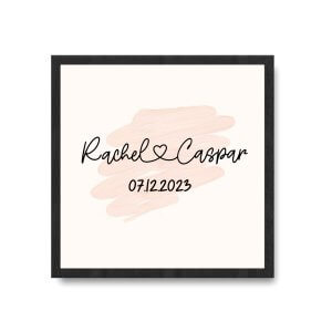 Name And Date Custom Framed Print