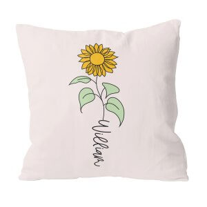 Personalized Flower Custom Name Pillow Best Gift For Girl