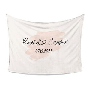 Personalized Name And Date Custom Blanket