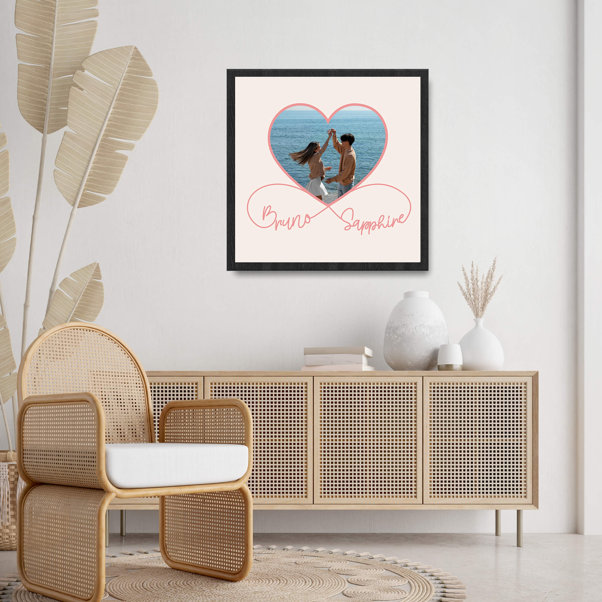 Infinite Love Custom Framed Print Name And Image