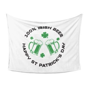St Patrick's Day Small Gift Ideas Irish Beer Custom Blanket