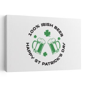 St Patrick's Day Small Gift Ideas Irish Beer Custom Canvas Print